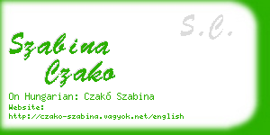 szabina czako business card