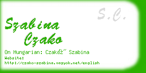 szabina czako business card